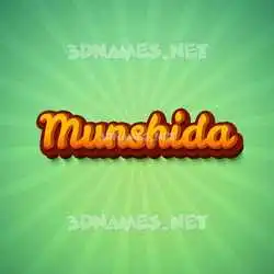 munshida in Green Rays style - 3D name wallpaper