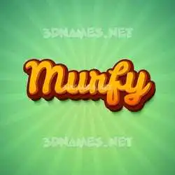 murfy in Green Rays style - 3D name wallpaper