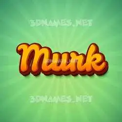 murk in Green Rays style - 3D name wallpaper
