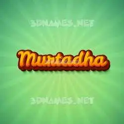 murtadha in Green Rays style - 3D name wallpaper