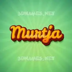 murtja in Green Rays style - 3D name wallpaper