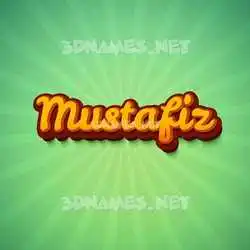 mustafiz in Green Rays style - 3D name wallpaper