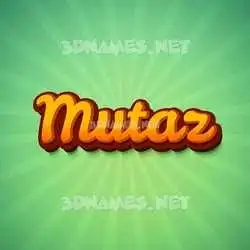 mutaz in Green Rays style - 3D name wallpaper