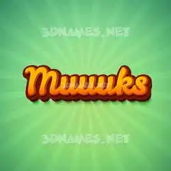 muuuks in Green Rays style - 3D name wallpaper