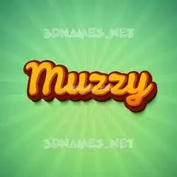 muzzy in Green Rays style - 3D name wallpaper