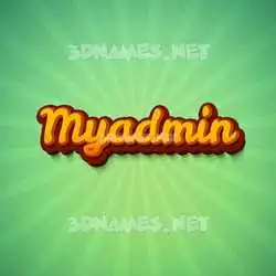 myadmin in Green Rays style - 3D name wallpaper