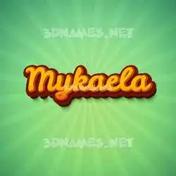 mykaela in Green Rays style - 3D name wallpaper