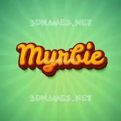 myrbie in Green Rays style - 3D name wallpaper