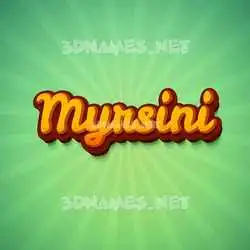 myrsini in Green Rays style - 3D name wallpaper