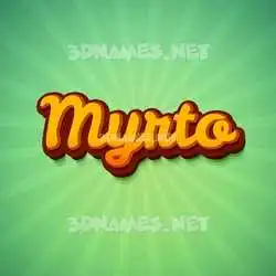 myrto in Green Rays style - 3D name wallpaper