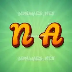 n a in Green Rays style - 3D name wallpaper