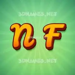 n f in Green Rays style - 3D name wallpaper