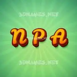 n p a in Green Rays style - 3D name wallpaper