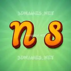 n s in Green Rays style - 3D name wallpaper