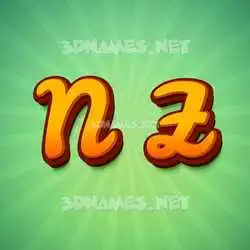 n z in Green Rays style - 3D name wallpaper