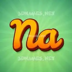 na in Green Rays style - 3D name wallpaper
