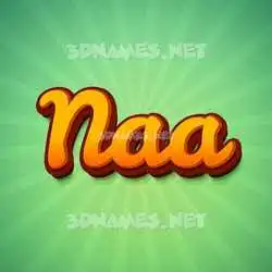 naa in Green Rays style - 3D name wallpaper