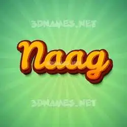 naag in Green Rays style - 3D name wallpaper