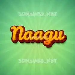 naagu in Green Rays style - 3D name wallpaper