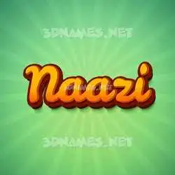 naazi in Green Rays style - 3D name wallpaper