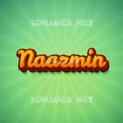 naazmin in Green Rays style - 3D name wallpaper