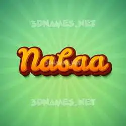 nabaa in Green Rays style - 3D name wallpaper