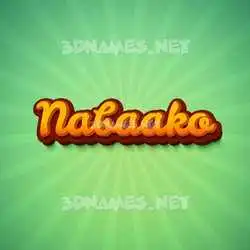 nabaako in Green Rays style - 3D name wallpaper