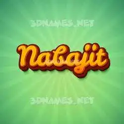 nabajit in Green Rays style - 3D name wallpaper