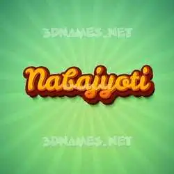 nabajyoti in Green Rays style - 3D name wallpaper