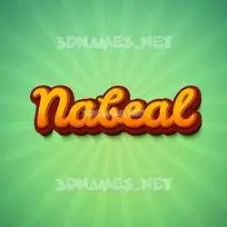 nabeal in Green Rays style - 3D name wallpaper