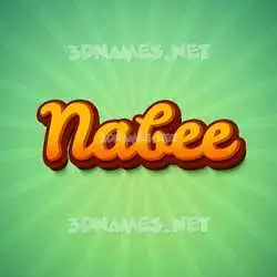 nabee in Green Rays style - 3D name wallpaper