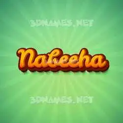nabeeha in Green Rays style - 3D name wallpaper