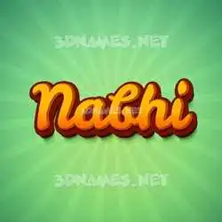 nabhi in Green Rays style - 3D name wallpaper