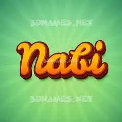 nabi in Green Rays style - 3D name wallpaper