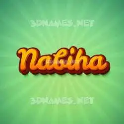 nabiha in Green Rays style - 3D name wallpaper