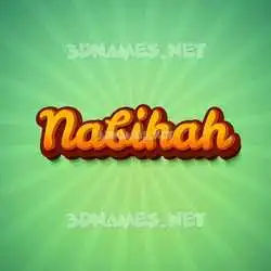 nabihah in Green Rays style - 3D name wallpaper