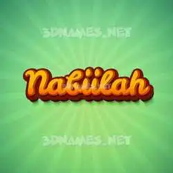 nabiilah in Green Rays style - 3D name wallpaper