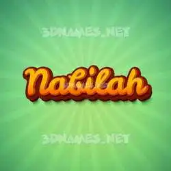 nabilah in Green Rays style - 3D name wallpaper