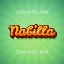nabilla in Green Rays style - 3D name wallpaper