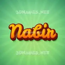 nabir in Green Rays style - 3D name wallpaper