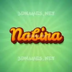 nabira in Green Rays style - 3D name wallpaper