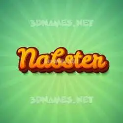 nabster in Green Rays style - 3D name wallpaper
