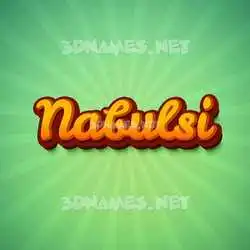 nabulsi in Green Rays style - 3D name wallpaper