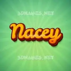 nacey in Green Rays style - 3D name wallpaper