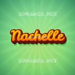 nachelle in Green Rays style - 3D name wallpaper