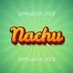 nachu in Green Rays style - 3D name wallpaper