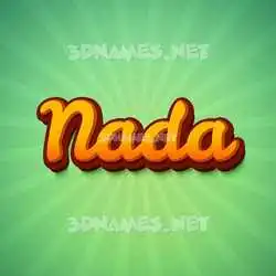 nada in Green Rays style - 3D name wallpaper