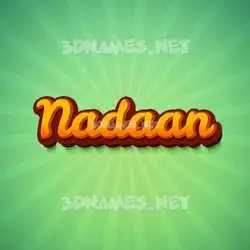nadaan in Green Rays style - 3D name wallpaper