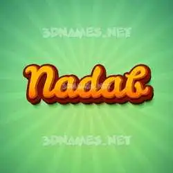 nadab in Green Rays style - 3D name wallpaper