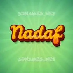 nadaf in Green Rays style - 3D name wallpaper